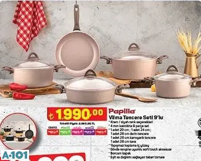 PAPİLLA VİLMA TENCERE SETİ PAPİLLA VİLMA TENCERE SETİ